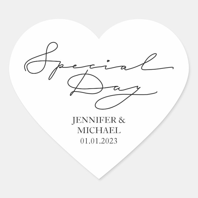 Sticker Cœur Amour mariage Nouvelles mauvaises herbes spécial j (Devant)