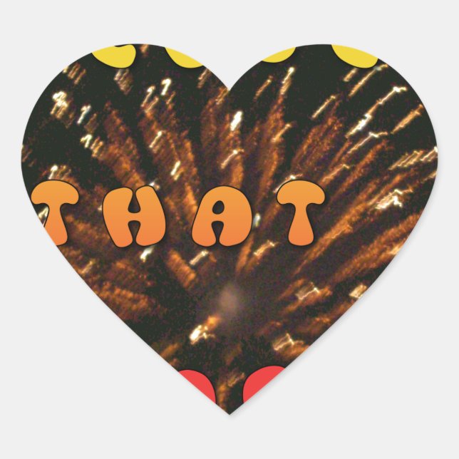 Sticker Cœur Amour qui éveille le design artistique Abstrait Im (Devant)