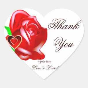 Sticker Cœur Amour-Rose et Heart_
