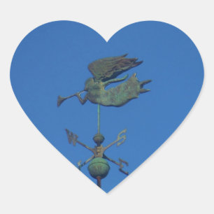 Sticker Cœur Ange Vane météorologique