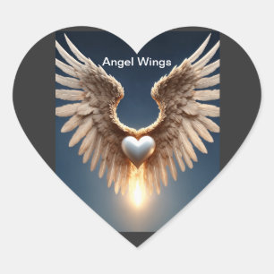 Sticker Cœur Angel Wings