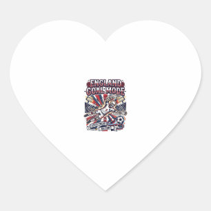 Sticker Cœur Angleterre Mode de but squelette attaquant Nations