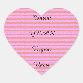 Sticker Cœur Année de contenu Région Nom ou noms du couple