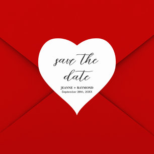 Sticker Cœur Annonce de mariage moderne et élégante de faire-pa