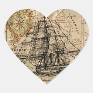 Sticker Cœur Antique Old General France