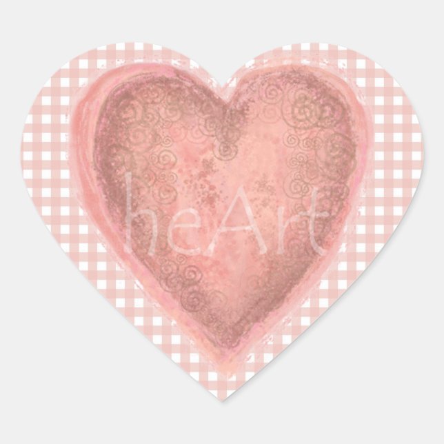 Sticker Cœur Antique rose-Colored Heart (Devant)