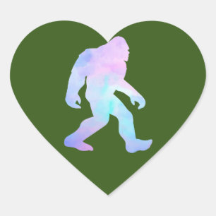 Sticker Cœur Aquarelle Bigfoot