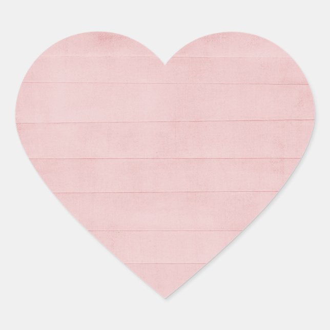 Sticker Cœur Aquarelle rose pâle Texture Look Girly Pastel (Devant)