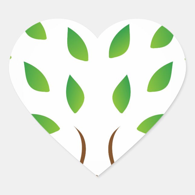 Sticker Cœur Arbre avec figure mince montrant la perte de poids (Devant)