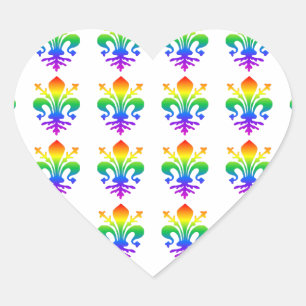 Sticker Cœur Arc-en-ciel