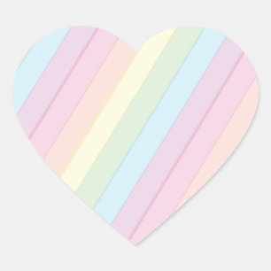 Sticker Cœur Arc-en-ciel Baby shower