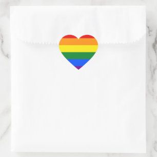 Sticker Cœur Arc-en-ciel LGBT Pride