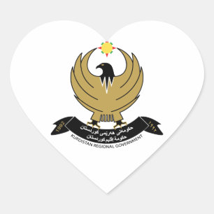 Sticker Cœur Armoiries du Kurdistan
