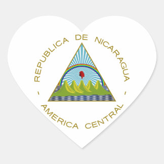 Sticker Cœur Armoiries du Nicaragua