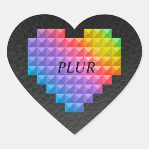 Sticker Cœur arrière - plan en cuir de coeur numérique