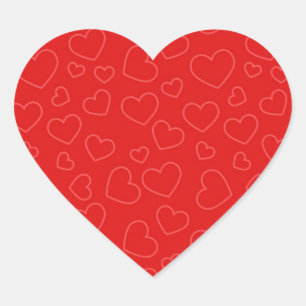 Sticker Cœur Arrière - plan Red Hearts