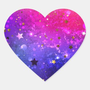 Sticker Cœur Arrière - plan rose brillant
