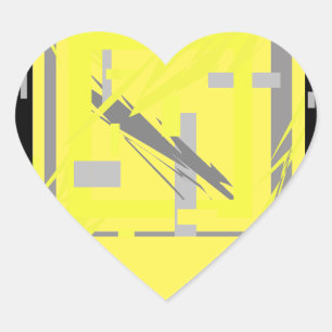 Sticker Cœur Art abstrait d'énergie puissante