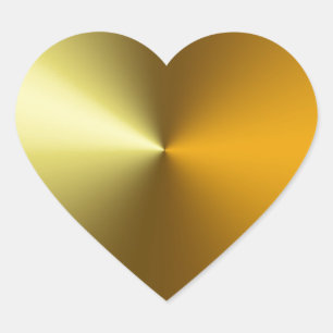 Sticker Cœur art d'or d'or