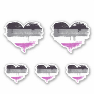 STICKER CŒUR ASEXUÉ - AMOUR ASEXUÉ