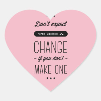 Sticker Cœur Attitude, Succès, Objectifs, Citation Motivationne