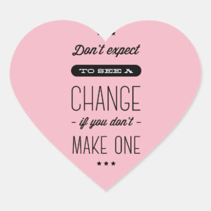 Sticker Cœur Attitude, Succès, Objectifs, Citation Motivative 