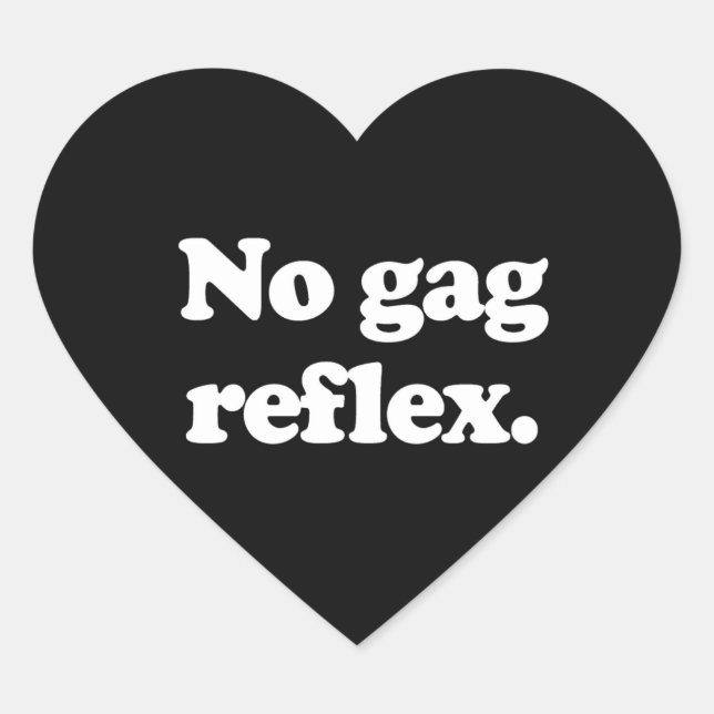 STICKER CŒUR AUCUN REFLEX GAG (Devant)