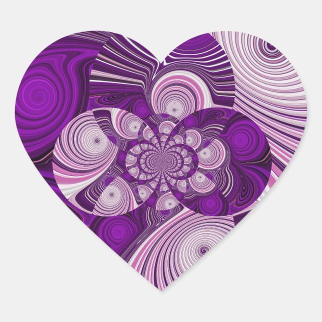 Sticker Cœur Autocollant_Coeur pourpre (Devant)