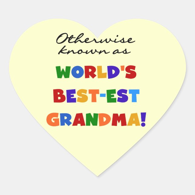 Sticker Cœur Autres cadeaux de grand-mère (Devant)