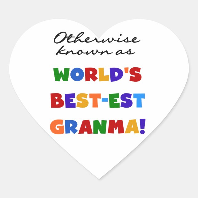 Sticker Cœur Autres cadeaux Granma les plus populaires (Devant)