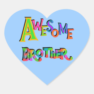 Sticker Cœur Awesome Frère T-shirts et cadeaux