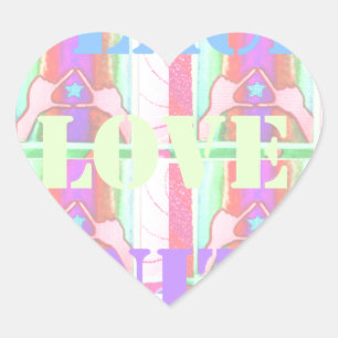 Sticker Cœur Baby Kids Peace Love Unity Hakuna Matata design.p