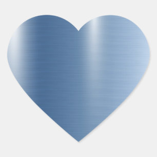 Sticker Cœur Baby shower Mariage en métal bleu Anniversaire Coe