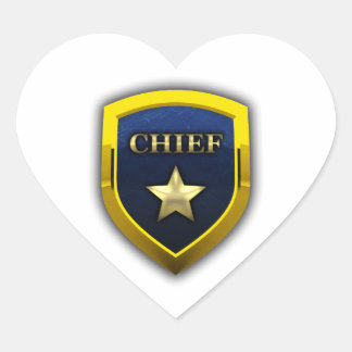 Sticker Cœur Badge en chef d'or