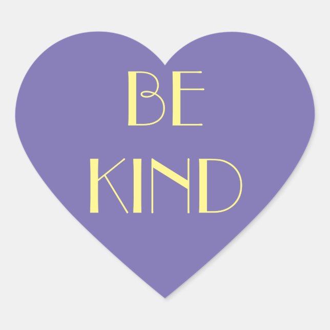 Sticker Cœur Baguettes BE KIND Personnaliser Baguettes Kindness (Devant)