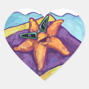 Sticker Cœur Bain de soleil Starfish