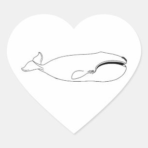 Sticker Cœur Baleine droite (sans titre)