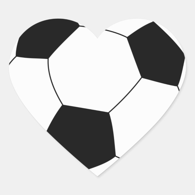 Sticker Coeur Ball de Football (Devant)