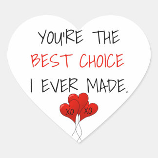 Sticker Cœur Ballons Coeur Simple Meilleur Choix Valentines
