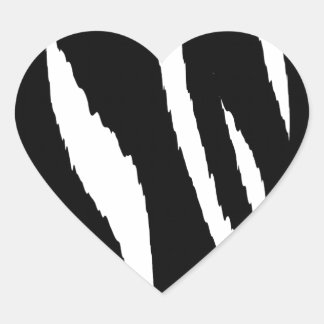 Sticker Cœur Bandes noires