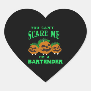 Sticker Cœur Bartender Halloween