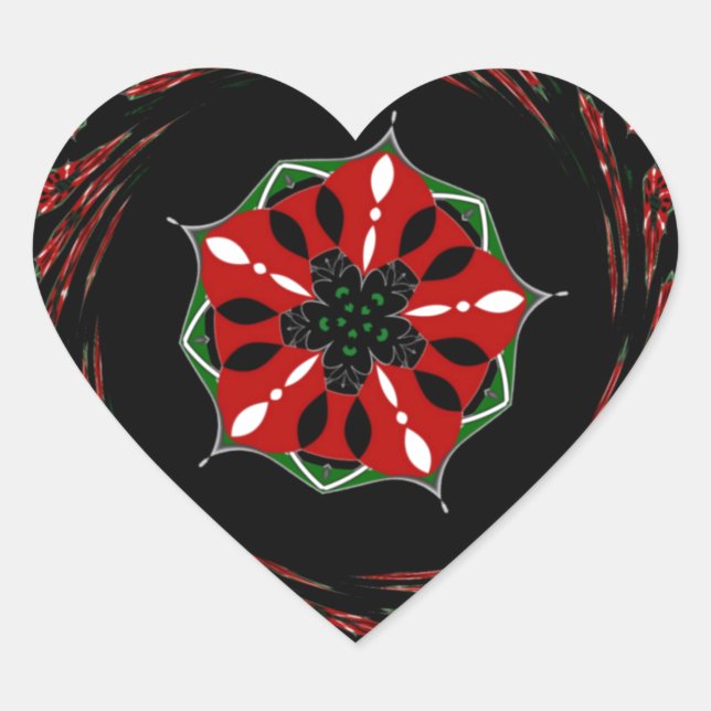 Sticker Cœur Beau rose Bleu Blanc Coeurs d'amour Design (Devant)