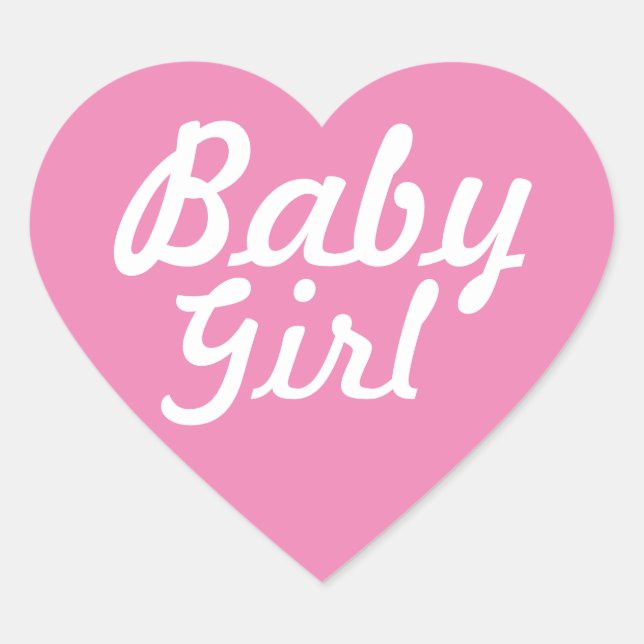 Sticker Cœur Bébé fille (Devant)