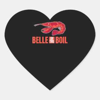 Sticker Cœur Belle Of Boil Homard Cajun Crawfish Lover Cadeau