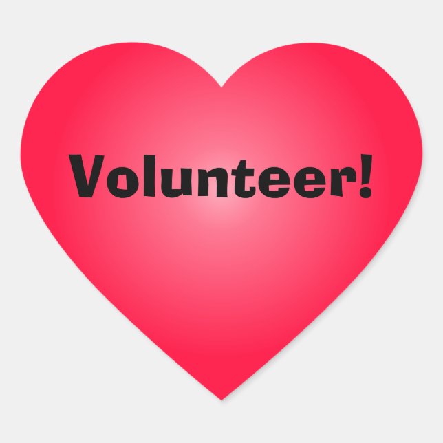 Sticker Cœur Bénévole : Partagez votre coeur (Devant)