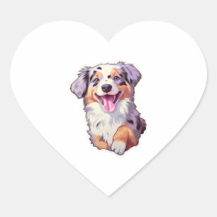 Sticker Cœur Berger australien