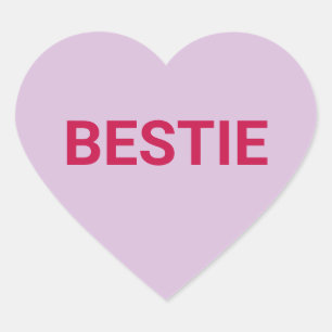 Sticker Cœur Bestie fun mignon conversation de la Saint Valenti