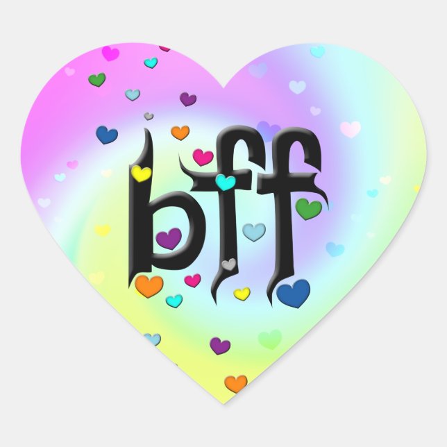 Sticker Cœur bff ~ coeurs (Devant)