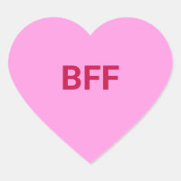 BFF rose fun mignon conversation de la Saint Valen