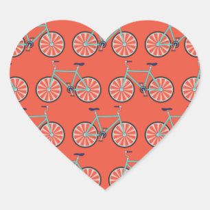 Sticker Cœur Bicyclette mignonne Enfants Vélo Anniversaire Fête